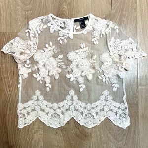 Vintage Style Floral Lace Top